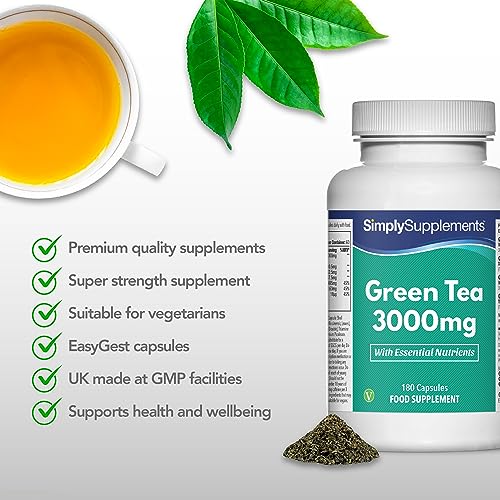 UK Made Green Tea Extract - 3000mg | 180 Caps