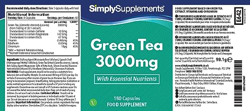 UK Made Green Tea Extract - 3000mg | 180 Caps