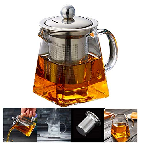 PluieSoleil Glass Teapot - 350ML - Stainless Steel Infuser