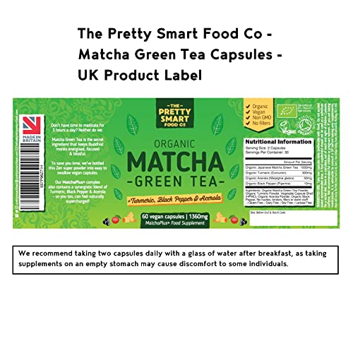 Organic Matcha Green Tea Capsules - Enhanced Complex