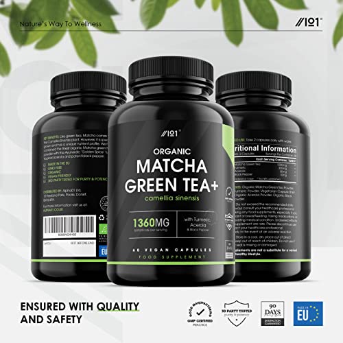 Organic Matcha Green Tea Extract - Turmeric Boosted