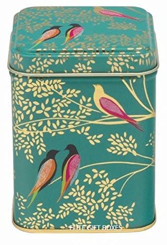 Sara Miller Birds Green Tea Square Tin