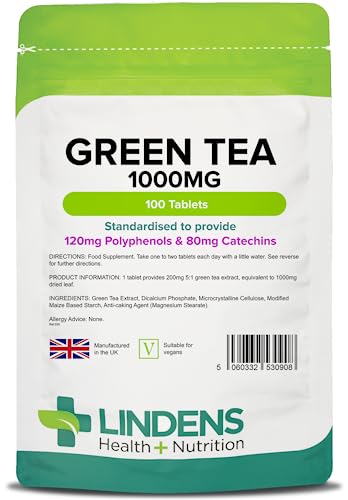 Lindens Green Tea Tablets - 100 Pack