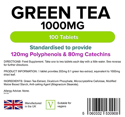 Lindens Green Tea Tablets - 100 Pack