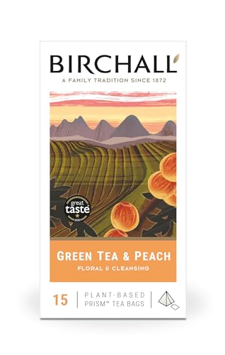 Birchall Pure Green Tea & Peach Tea Bags