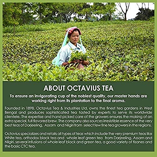 Octavius Tea Sampler Variety Pack, 3 Green & 3 Black Tea