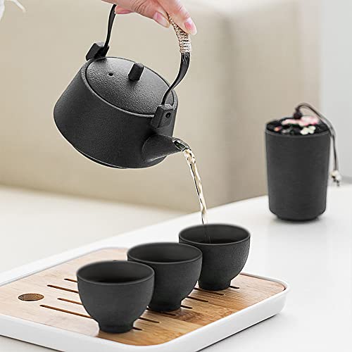 Japanese Black Tea Set: Teapot and Mini Sets