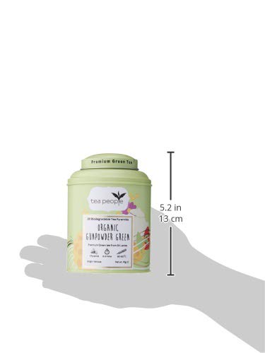 Organic Green Tea: 20 Tea Pyramids in Tin