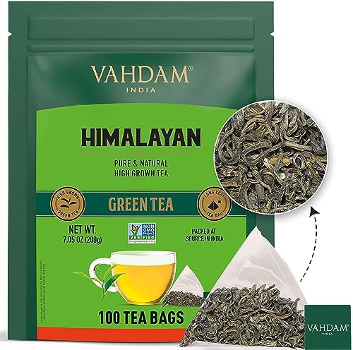 Premium Himalayan Green Tea Leaves | 100 Tea Bags