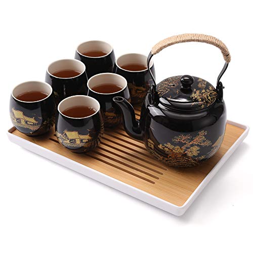 Japanese Tea Set with Teapot, Cups & Tray