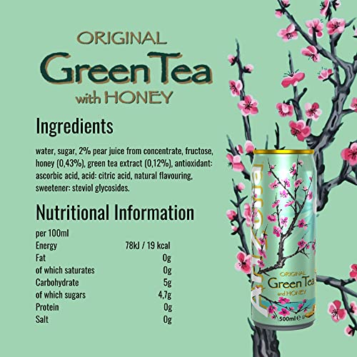 12-Pack: Arizona Green Iced Tea, 500ml Cans