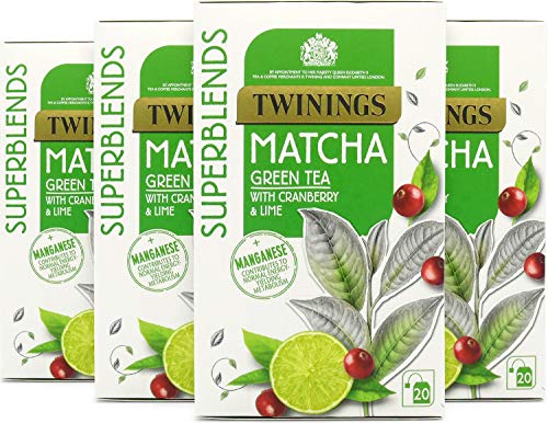 Twinings Matcha Green Tea, Cranberry & Lime, 80 Teabags
