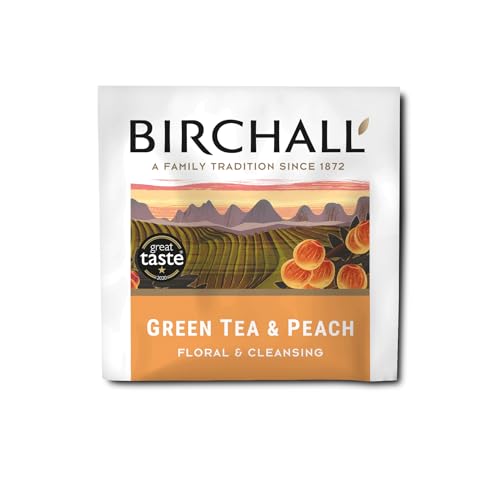 Birchall Green Tea & Peach Bags: Bursting with Flavor