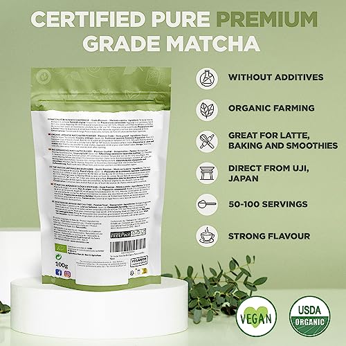 Organic Japanese Matcha Green Tea Powder - 100g