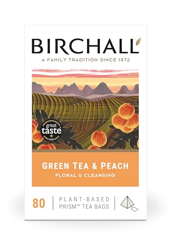 Birchall Peach Green Tea Infusion (80 Tea Bags)