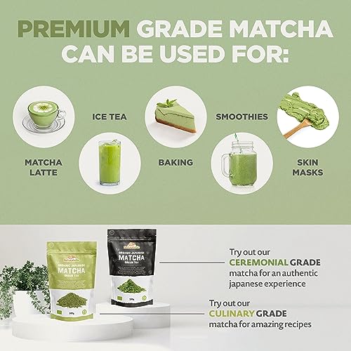 Organic Japanese Matcha Green Tea Powder - 100g