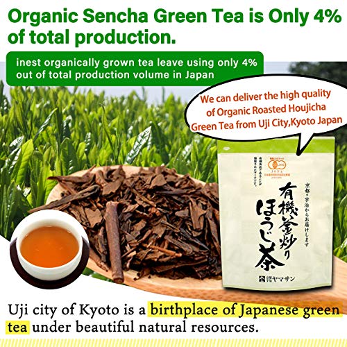 YAMASAN Hojicha: Low Caffeine Green Tea, 150g