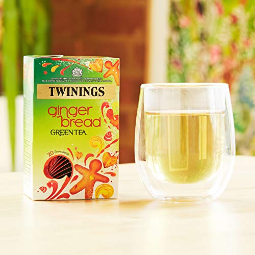 Twinings Gingerbread Green Tea, 80 Envelopes (4 packs)