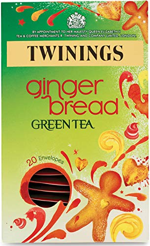 Twinings Gingerbread Green Tea, 80 Envelopes (4 packs)