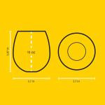 HUE Stemless Wine Glasses - Set of 6