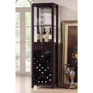 Baxton Studio Austin Wine Tower, Brown