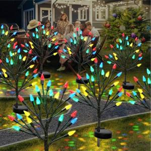 Outdoor Solar Christmas Strawberry Tree Lights - 2 Pack