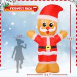 8ft Christmas Inflatable Gingerbread Man with LED Lights