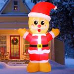 8ft Christmas Inflatable Gingerbread Man with LED Lights