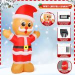 8ft Christmas Inflatable Gingerbread Man with LED Lights