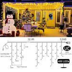 Outdoor Icicle Lights: 400 LED - 33ft