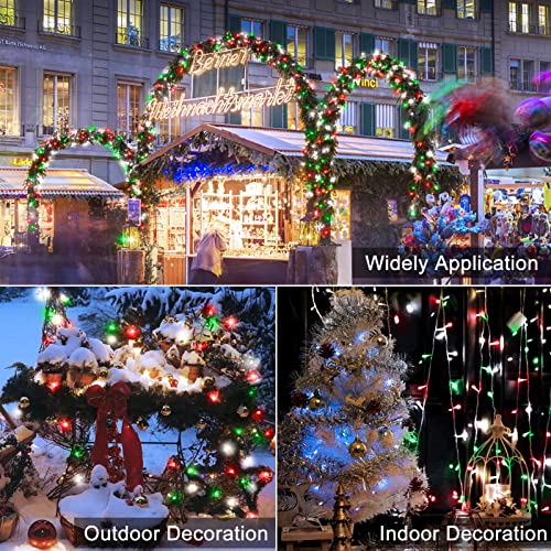 2 Pack 100 LED Festive Christmas String Lights