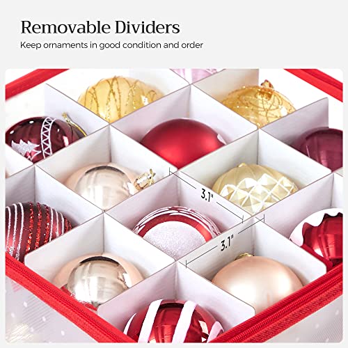 Large Christmas Ornament Storage Box, 8 Trays, 128 Slots
