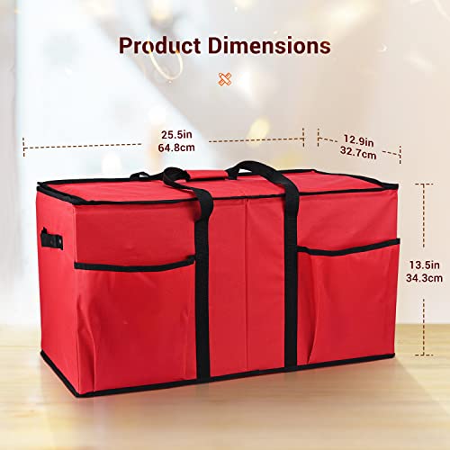 Christmas Ornament Storage Box with Adjustable Dividers