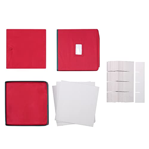 Red Elf Stor Christmas Box: Adjustable Dividers, Lid