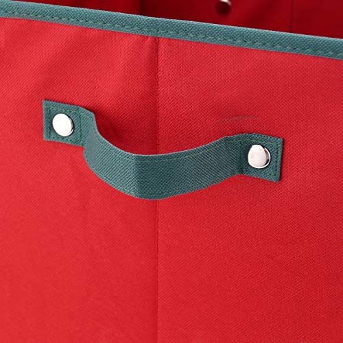 Red Elf Stor Christmas Box: Adjustable Dividers, Lid