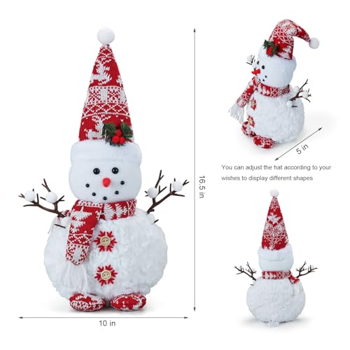 Christmas Plush Snowman Doll Set - Tabletop Decor