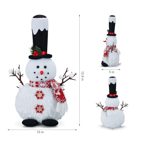 Christmas Plush Snowman Doll Set - Tabletop Decor