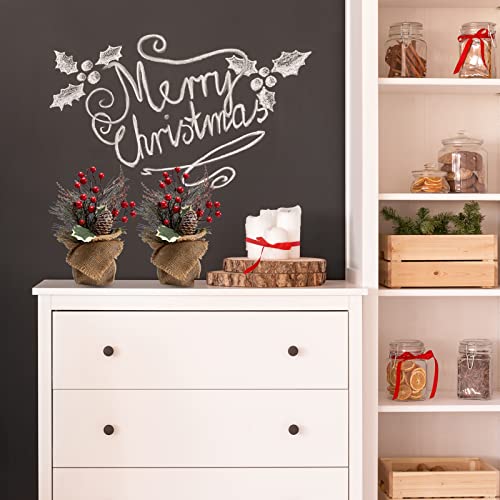 Mini Christmas Tree Set: Festive Office Decor & Gift