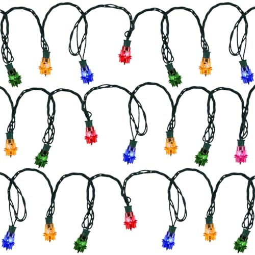 Colorful Retro Christmas Tree Lights, 18 Feet