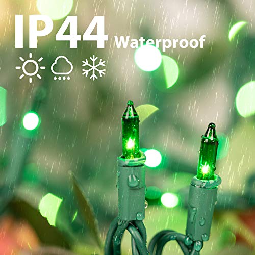 Green Fairy Lights for Christmas Decoration, 100 Count