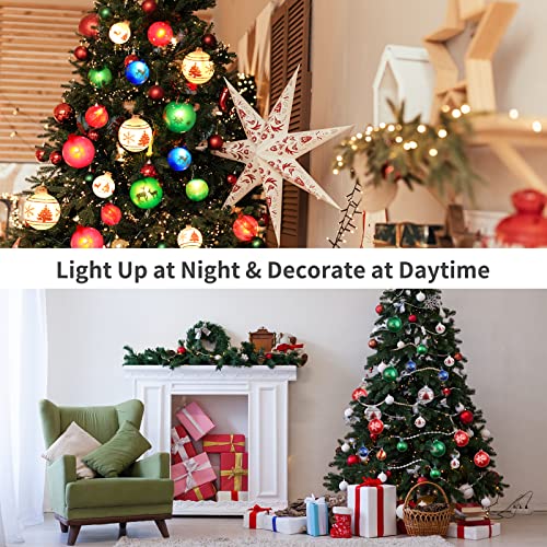 28ft Christmas Ball Ornaments & String Lights