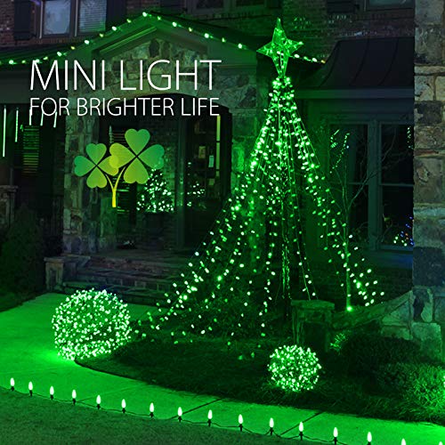 Green Fairy Lights for Christmas Decoration, 100 Count