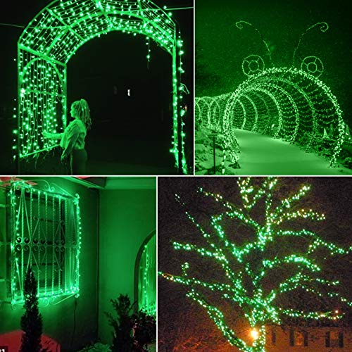 Green Fairy Lights for Christmas Decoration, 100 Count