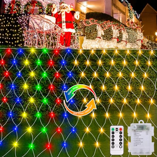 Color Changing Christmas Net Lights with Remote Control