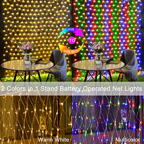 Color Changing Christmas Net Lights with Remote Control