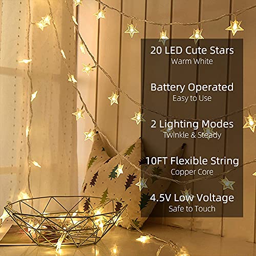 Christmas Star String Lights - Indoor/Outdoor Fairy Decoration