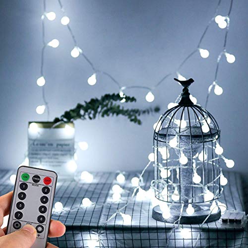 Christmas Globe String Lights with Remote Control - 100 LEDs