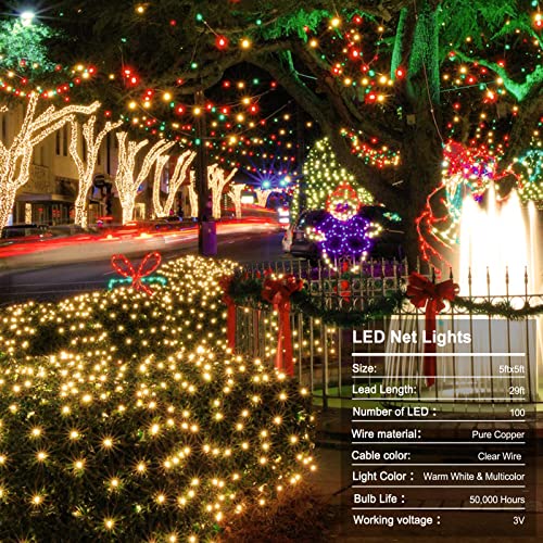 Color Changing Christmas Net Lights with Remote Control