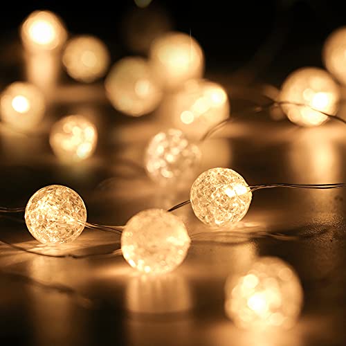 Festive Fairy Lights: Crackle Ball Globe String Lights