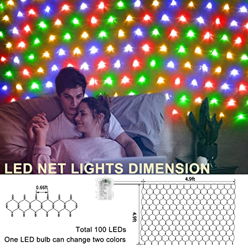 Color Changing Christmas Net Lights with Remote Control